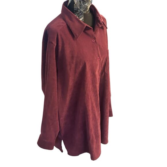 Bridgewater Studio 1X Purple (see Pics) Long Sleeve Buttons Polyester Spandex - Picture 2 of 5